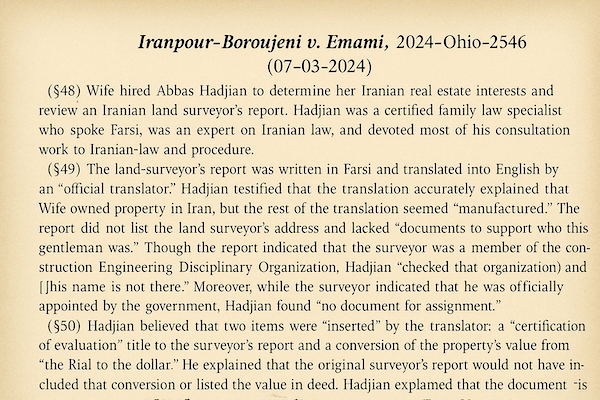 title image for: Iranian property documents verified by The Law Offices of Abbas Hadjian, APC