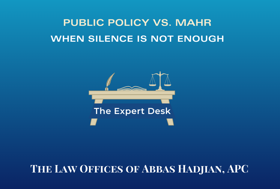 Public Policy vs Mahr - When Silence Is Not Enough
