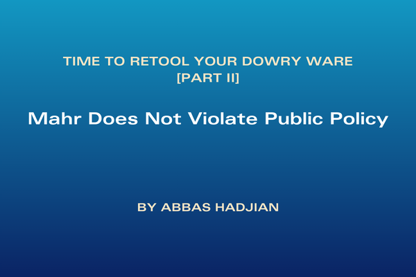 Mahr Does Not Violate Public Policy
